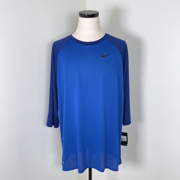 Nike Dri-FIT Royal Blue Athletic T-Shirt Mens Training Top XXL - Picture 1 of 13